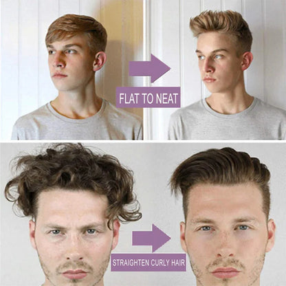 Mini Beard & Hair Straightener Comb–Safe Styling for Men-EU Plug