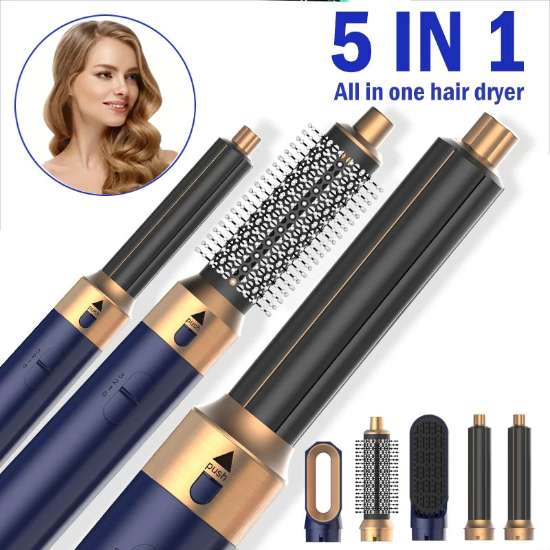 Outil de coiffure professionnel 5 en 1 / 3 en 1 – Sécher, onduler et lisser
