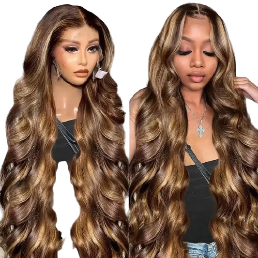 Honey Blonde Highlight Wig
