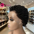 High Quality 180% Density Afro Kinky Curly 13x4 Ear To Ear Lace Frontal Wigs for Women 6inches Natural Color Remy Hair Wigs