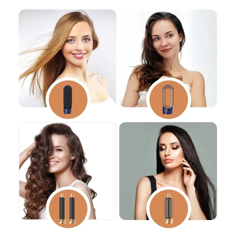 Outil de coiffure professionnel 5 en 1 / 3 en 1 – Sécher, onduler et lisser