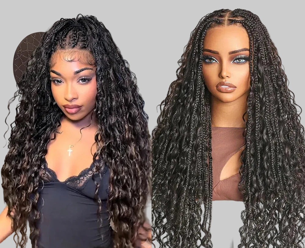 Knotless Boho Braids Perücke – HD Lace Front