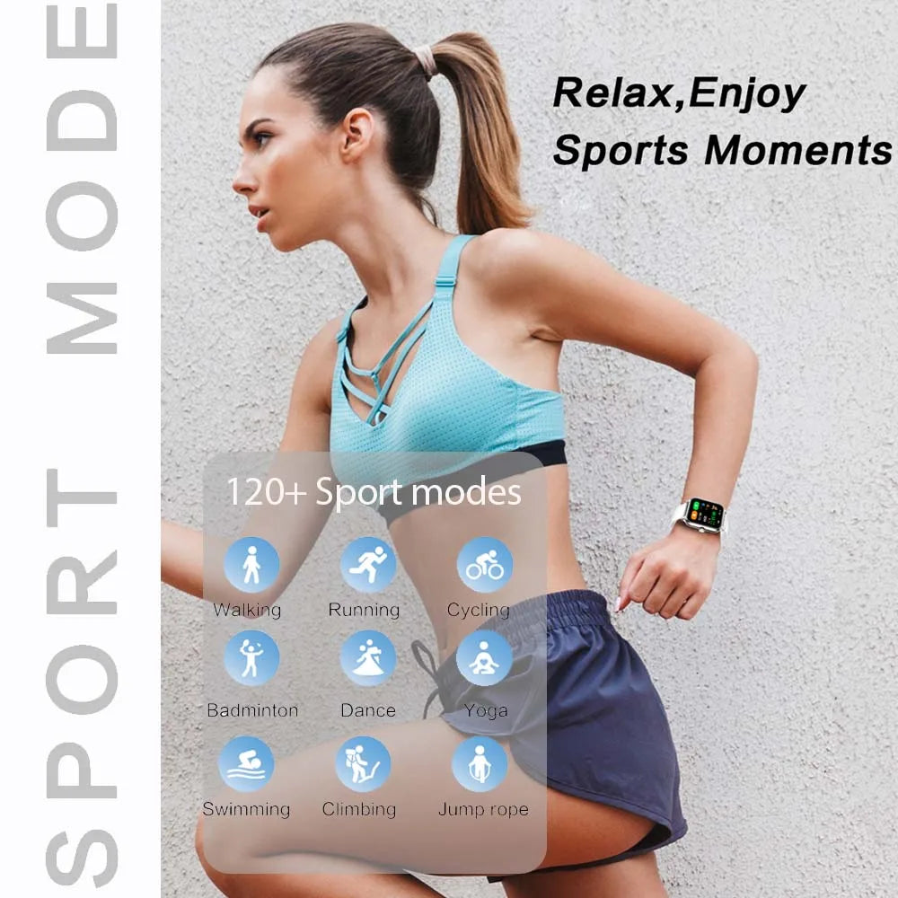 Smartwatch Bluetooth Call Heart Rate Blood Oxygen Tracker Sport Women Men for IOS Androird