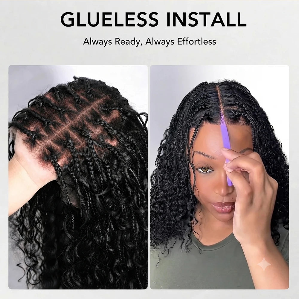 Knotless Boho Braids Perücke – HD Lace Front
