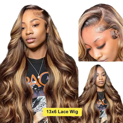 Honey Blonde Highlight Wig