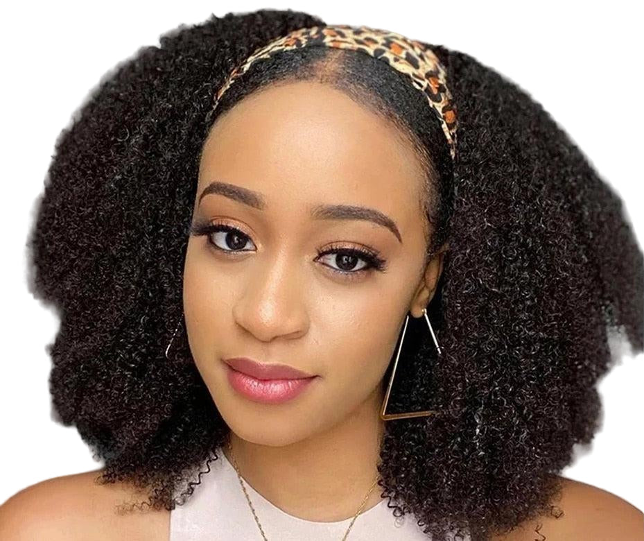 Headband Wig - Brazilian Remy human Hair- Glueless Wigs- All textures - LUX-Anic