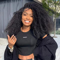 3 IN 1 Curly wave Half Wig Human Hair 200 Density Drawstring 24 32 inches Easy Install Natural Looking Wig For Women