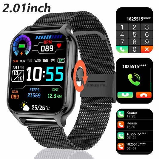 Smartwatch Bluetooth Call Heart Rate Blood Oxygen Tracker Sport Women Men for IOS Androird