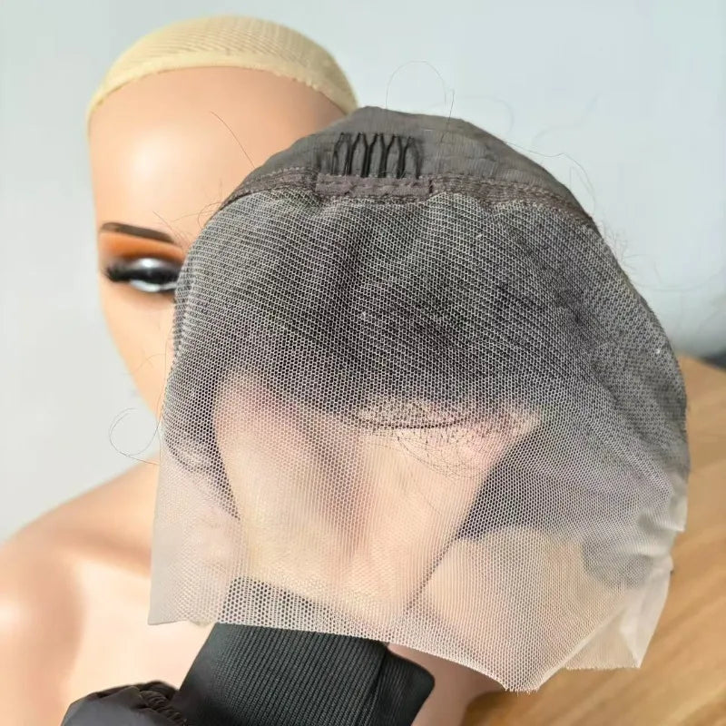Perruque de cheveux humains vierges brésiliens Premium 13x4 Lace Frontale 99j#4# Couleur naturelle, 6 pouces, Remy, Confortable à Porter pour Femmes