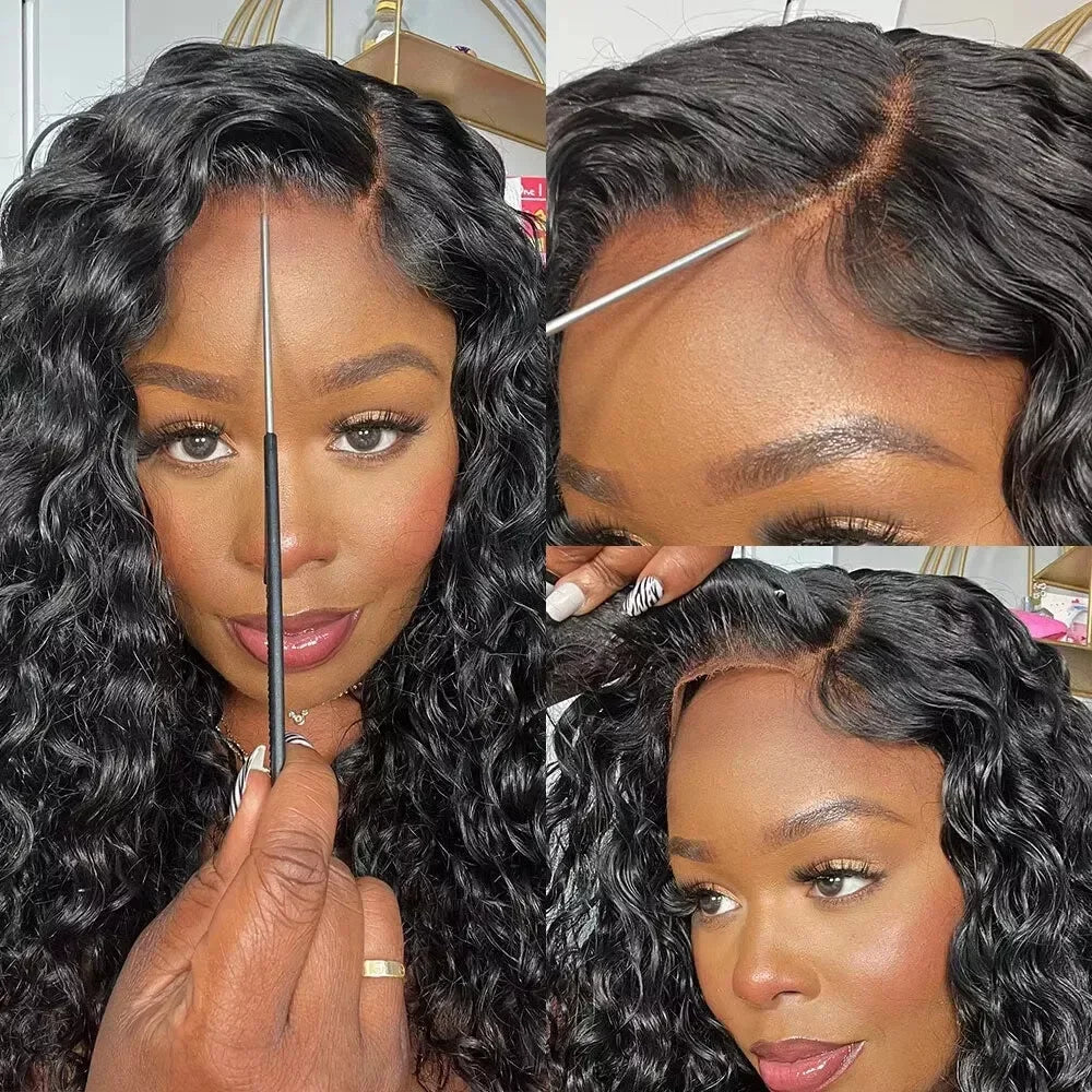 Perruque bouclée sans colle 13x4 / 13x6 Wear & Go cheveux humains – Prédécoupée prête à porter – Densité 200 %