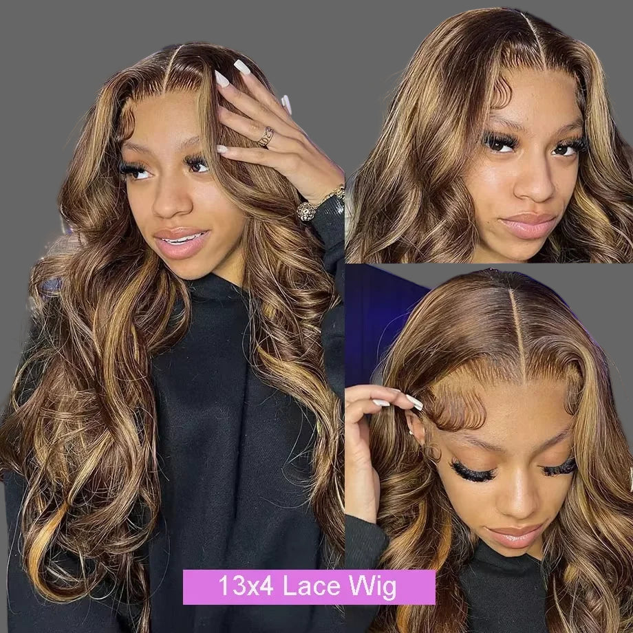 Honey Blonde Highlight Wig