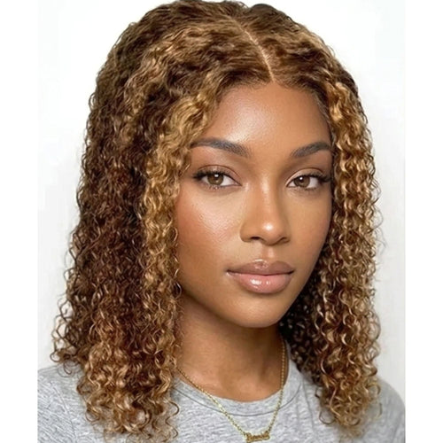 4/27 Highlight Blonde Kurze Bob Perücke