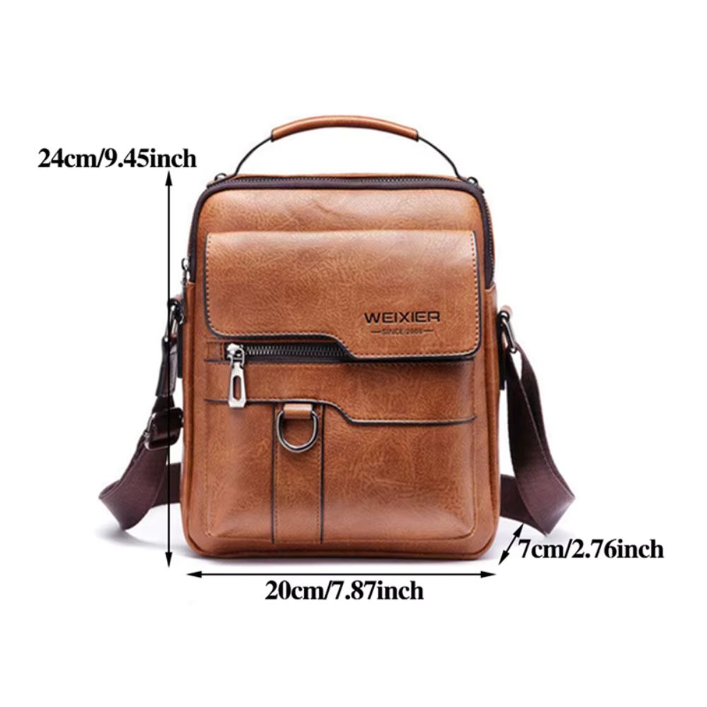 Sac bandoulière pour homme - Cuir durable - Élégant sac traversé