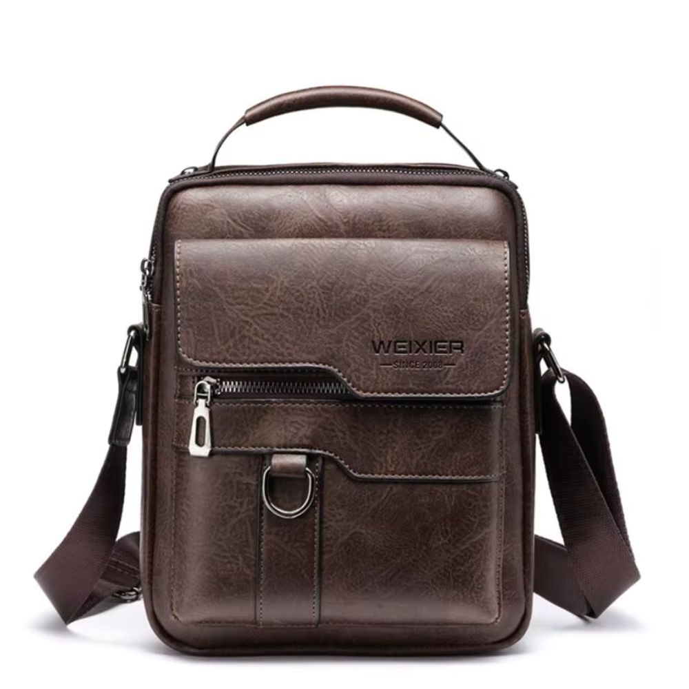 Herren-Umhängetasche aus Kunstleder – Crossbody-Tasche