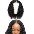 V-Part Kinky Curly Echthaarperücke Detail