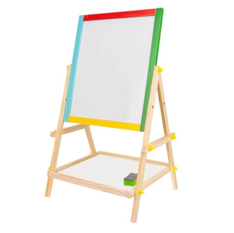 Wooden Double-Sided Board – Magnetic & Chalk Rotating Easel - LUX-Anic