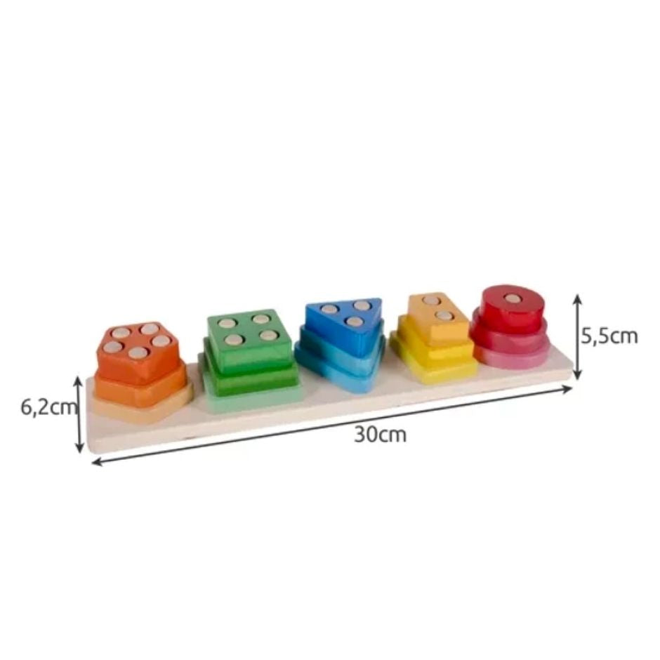 Puzzle de tri de formes en bois – Jouet éducatif