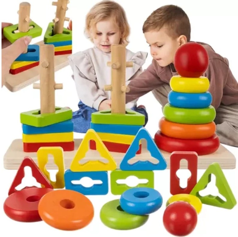 Wooden Shape Sorter Puzzle – Educational Toy - LUX-Anic