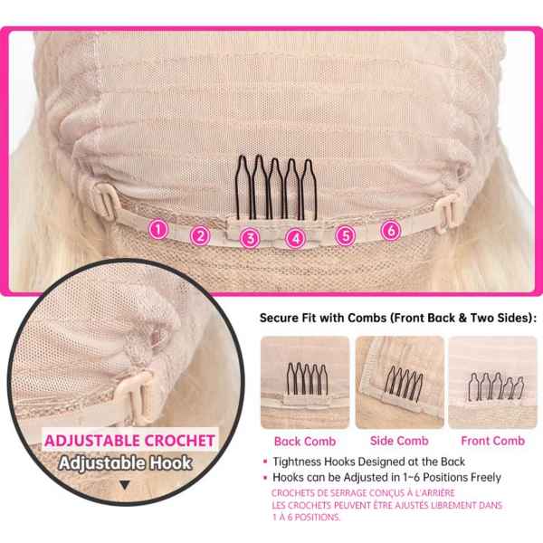 Blonde Lace Front Wig – 100% Human Hair-180% Density-Transparent Lace-Pre-Plucked