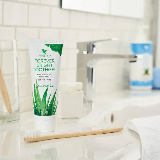 Forever Bright® Aloe Vera Toothgel – Natural Mint, Fluoride-Free Children and Adults - LUX-Anic