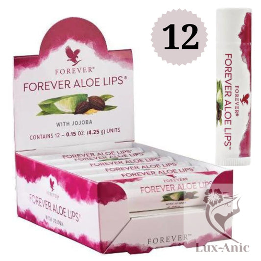 (Pack 12) Forever Aloe Lips™ with Jojoba oil-soothing for any season - LUX-Anic