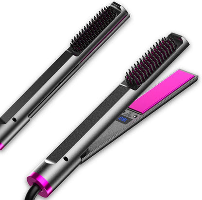 Multifunctional Heated Hair Straightening Brush-Effortless Styling